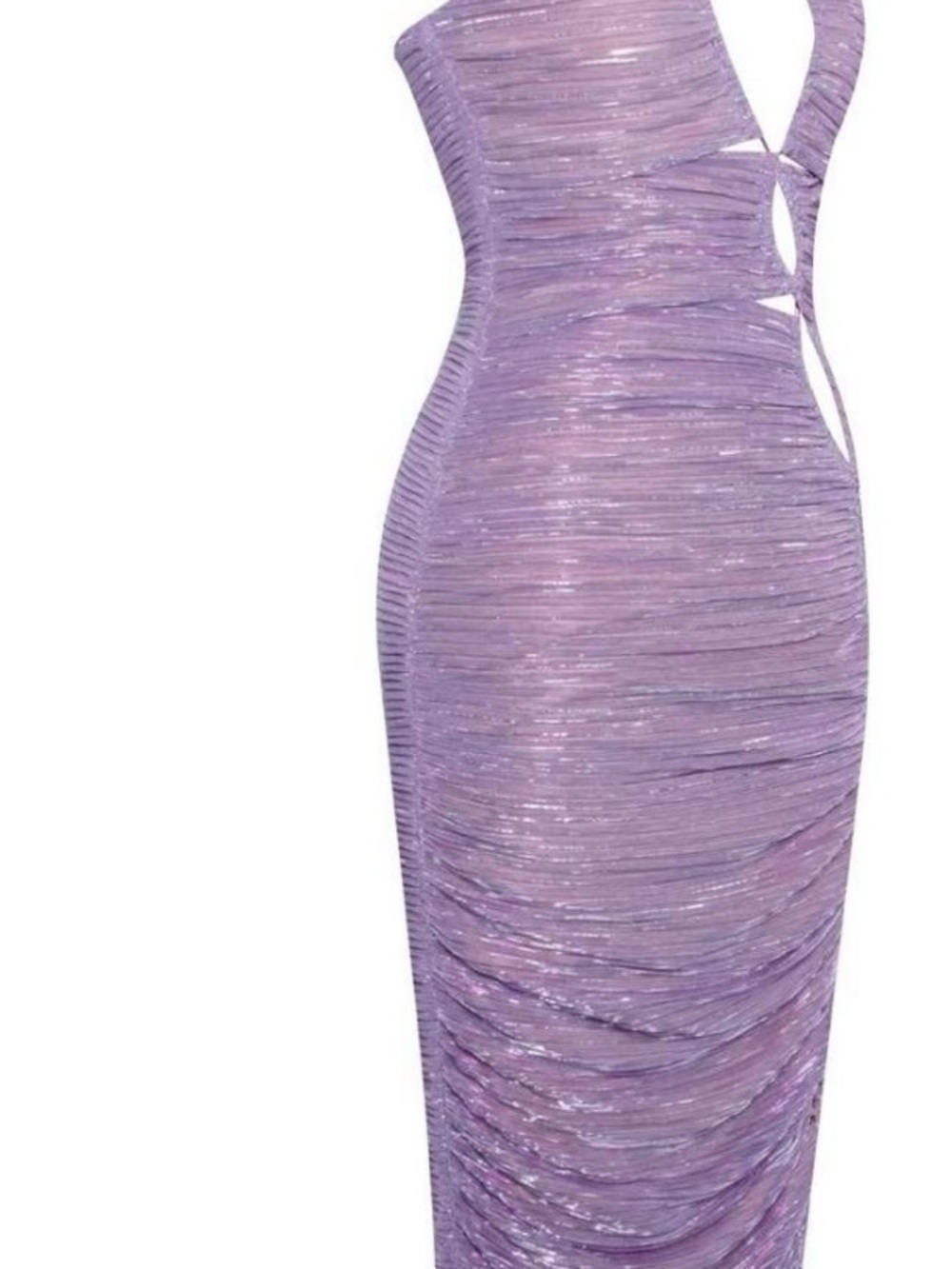 Miss Circle Parris Purple Cut-Out Ruched Chiffon Maxi Dress HALF OFF UNTIL MONDA - Picture 5 of 9